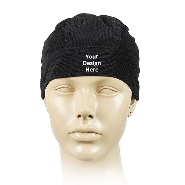 Buy Unisex Customized | Black Sweat Wicking Cooling | Cotton Helmet Liner Bandana Cap