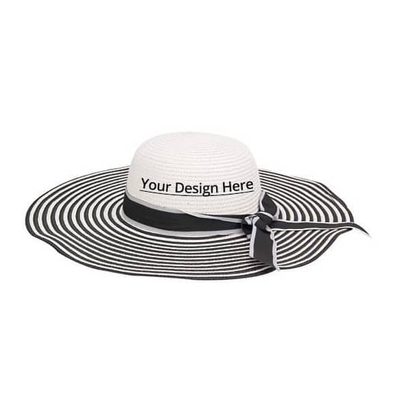 Buy Black Stripes Custom Hat | Printed And Embroidery Design | Adjustable Cotton Cap For Women