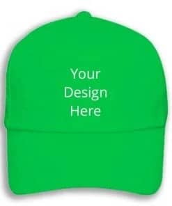 Own Design Light Green Customized Printed caps
