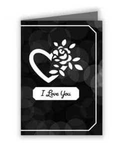 Rose Design Photo Printed Greeting Card