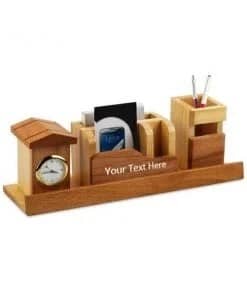 Handcrafted Wooden Pen Stand Holder For Office