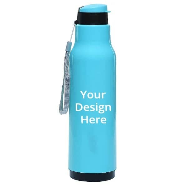 Blue Customized PU Insulated Water Bottle