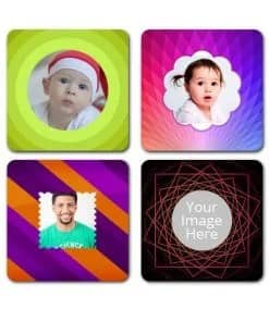 Abstract Design DIY Photo Square Coasters