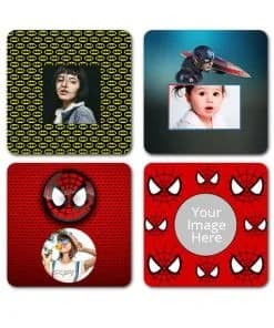 Superhero Design DIY Photo Square Coasters