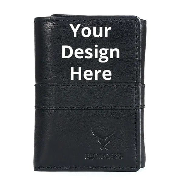 Black Customized Genuine Charm Wallet