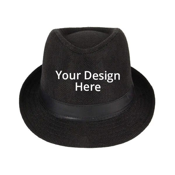 Printed Stylish Black Custom Chef Cum Hat