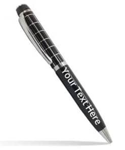 Black Color Silver Rings Style Metal Pen