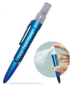 Gift Blue Sanitizer Spray Custom Metal Pen