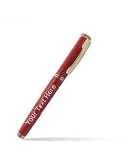 Engraved Design Red Color Custom Metal Pen