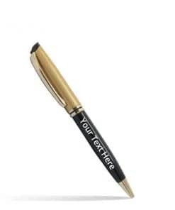 Gift Roller Black W Golden Metal Custom Pen