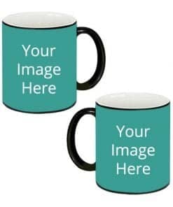 Buy Custom Printed Both Side | Own Design Black Magic Mug | Ceramic Coffee Mug For Gift
