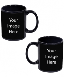 Create Your Own Design Custom Black | Dual Tone Printed Both Side | Ceramic Coffee Mug For Gift