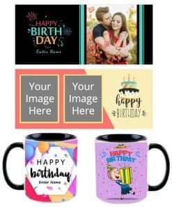 Buy Birthday Design Black | Customized Dual Tone | Cute Printed Coffee Mug For Gift