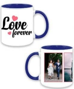 Buy Customized Dual Tone | Love Forever Design Ceramic Mug | Dual Tone Coffee Mug For Men Women