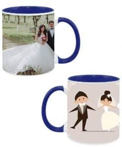 Buy Customized Dual Tone | Married Couple Design Ceramic Mug | Dual Tone Coffee Mug For Men Women