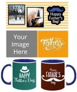 Buy Customized Dual Tone | Father Day Design Ceramic Mug | Coffee Mug For Men Women