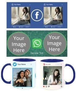 Buy Customized Dual Tone | Social Media Design Ceramic Mug | Coffee Mug For Men Women
