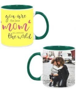 Buy Dual Tone Yellow Photo Mug | Custom You are the Best Mom Design | Cute Coffee Mug Women