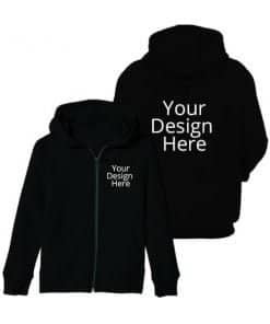 Buy Customized jackets | Design Your Own High Neck Full Sleeve | Black Zipper Hoodie For Men And Women