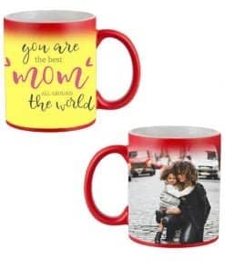 Buy Custom Printed Both Side | You are the Best Mom Design Red Magic Mug | Ceramic Coffee Mug For Gift