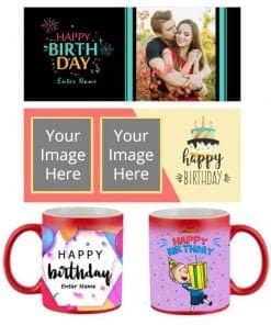 Buy Custom Printed Both Side | Birthday Design Red Magic Mug | Ceramic Coffee Mug For Gift