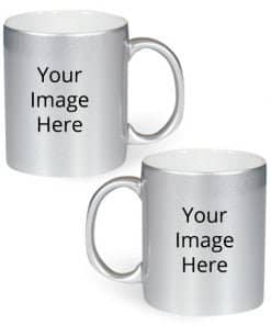 Create your Own Custom Silver | HD Printed Both Side | Ceramic Coffee Mug For Gift
