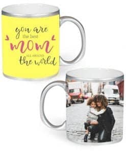 Buy You are the Best Mom Design Custom Silver | HD Printed Both Side | Ceramic Coffee Mug For Gift