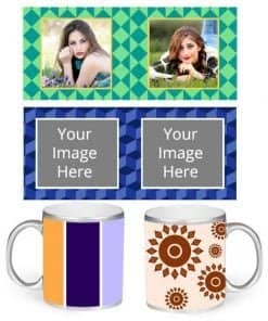 Buy Abstract Design Custom Silver | HD Printed Both Side | Ceramic Coffee Mug For Gift