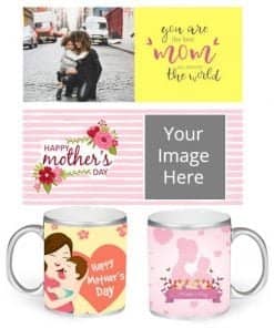 Buy Mother Day Design Custom Silver | HD Printed Both Side | Ceramic Coffee Mug For Gift