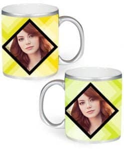 Buy Dual Image Design Custom Silver | HD Printed Both Side | Ceramic Coffee Mug For Gift