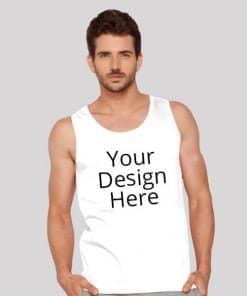 Buy White Tank Top Vest | Sleeveless Customized Innerwear | Deep Round Neckline for Men