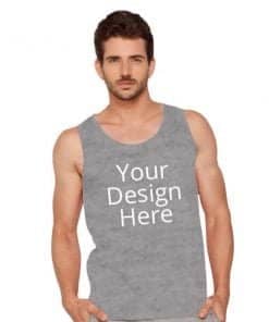 Buy Grey Tank Top Vest | Sleeveless Customized Innerwear | Deep Round Neckline for Men
