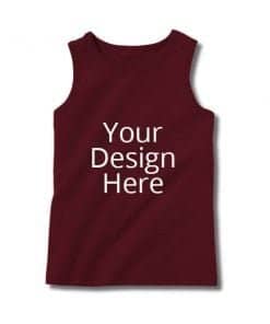 Buy Maroon Tank Top Vest | Sleeveless Customized Innerwear | Deep Round Neckline for Men