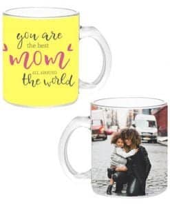 Buy You are the Best Mom Design Transparent Clear | Custom Printed Both Side | Ceramic Coffee Mug For Gift