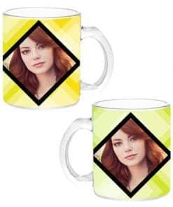 Buy Dual Image Design Transparent Clear | Custom Printed Both Side | Ceramic Coffee Mug For Gift