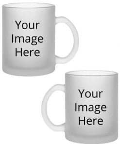 Create Your Own Design Transparent Frosted | Custom Printed Both Side | Ceramic Coffee Mug For Gift