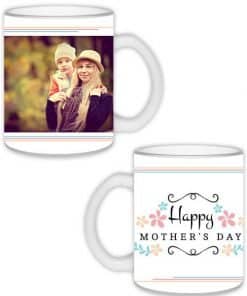 Buy Happy Mothers Day Design Transparent Frosted | Custom Printed Both Side | Ceramic Coffee Mug For Gift