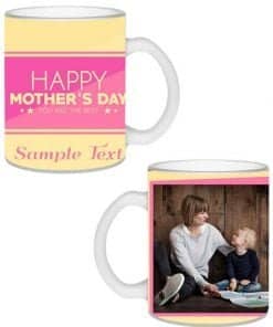 Buy Mothers Day Design Transparent Frosted | Custom Printed Both Side | Ceramic Coffee Mug For Gift