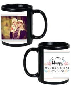 Buy Happy Mother Day Design Custom Black | Dual Tone Printed Both Side | Ceramic Coffee Mug For Gift