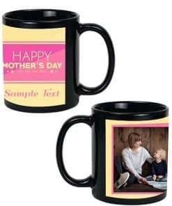 Buy Mothers Day Design Custom Black | Dual Tone Printed Both Side | Ceramic Coffee Mug For Gift