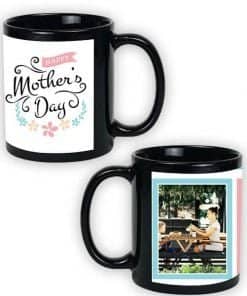 Buy Mother Day Design Custom Black | Dual Tone Printed Both Side | Ceramic Coffee Mug For Gift