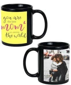 Buy You are the Best Mom Design Custom Black | Dual Tone Printed Both Side | Ceramic Coffee Mug For Gift