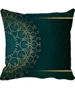 Buy Antique Dark Green Color Printed Cushion | Customized Own College Design | Gift For Loves Ones