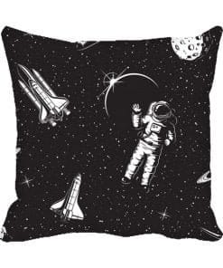 Buy Astronaut Space Colourful D Printed Cushion | Customized Own College Design | Gift For Loves Ones