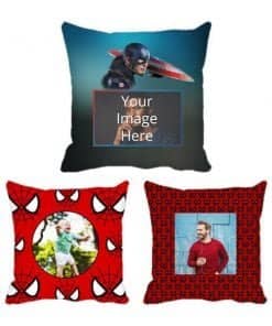 Superhero Men Colourful Des Printed Cushion