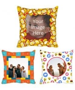 Cute Emoji Colourful Desi Printed Cushion