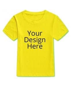 Yellow Photo Printed Regular Fit Kid T-Shirt