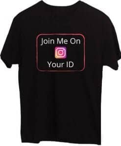 Buy Join Me on Instagram | Personalized Custom Short Sleeve | Men’s Black T-Shirt