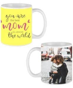 Buy You are the Best Mom Design Custom White | Dual Tone Printed Both Side | Ceramic Coffee Mug For Gift