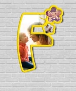 F Alphabet Letters Photo Wall Wooden Frame